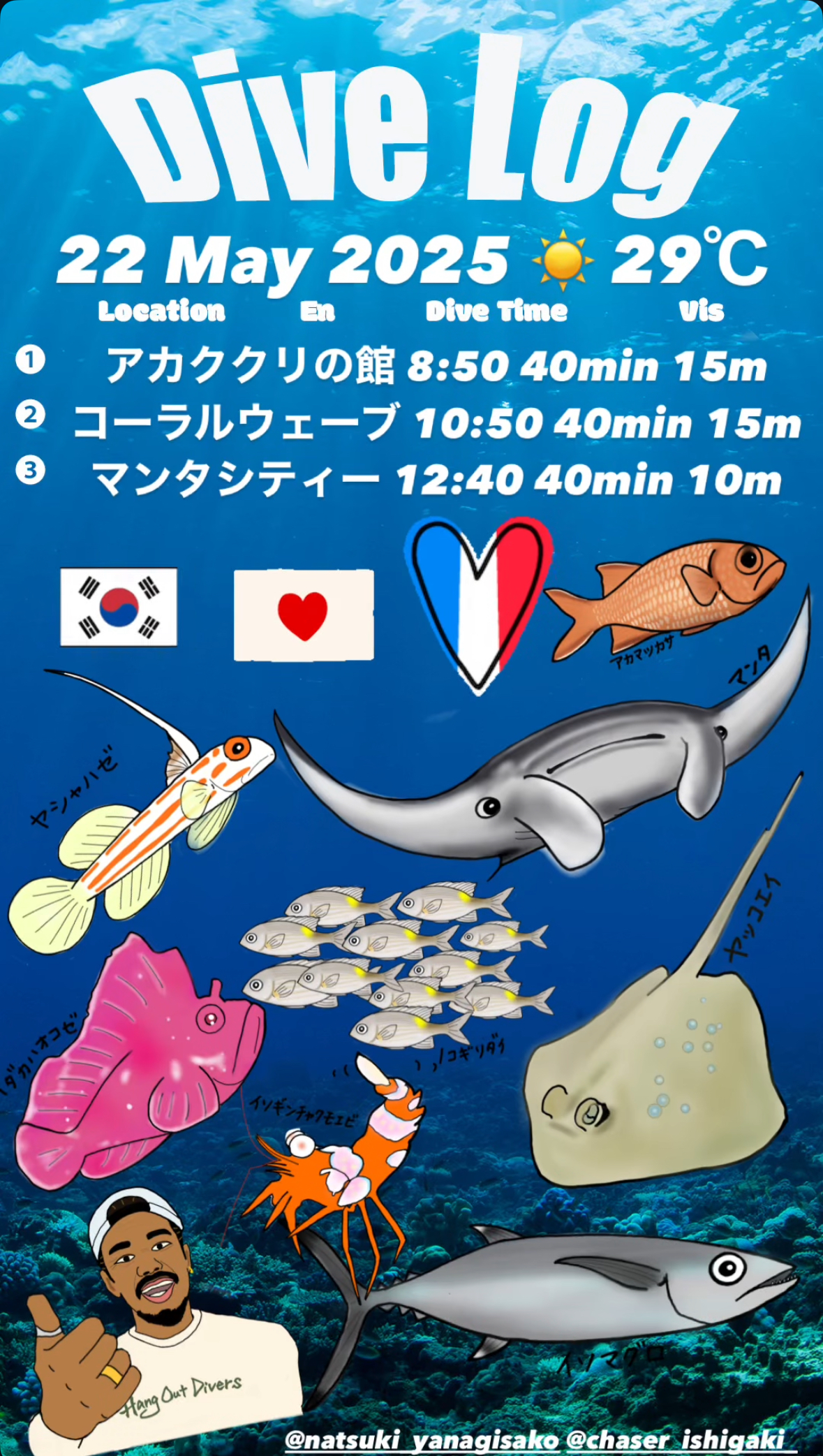 22 May 2025 Fun Diving 🇫🇷🇰🇷🇯🇵