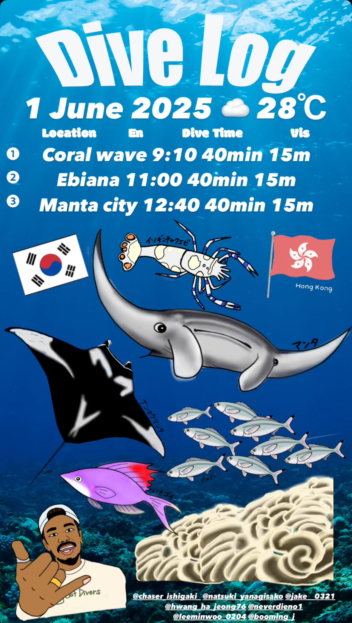 1 June 2025 Fun Diving & Intro Diving🇰🇷🇭🇰