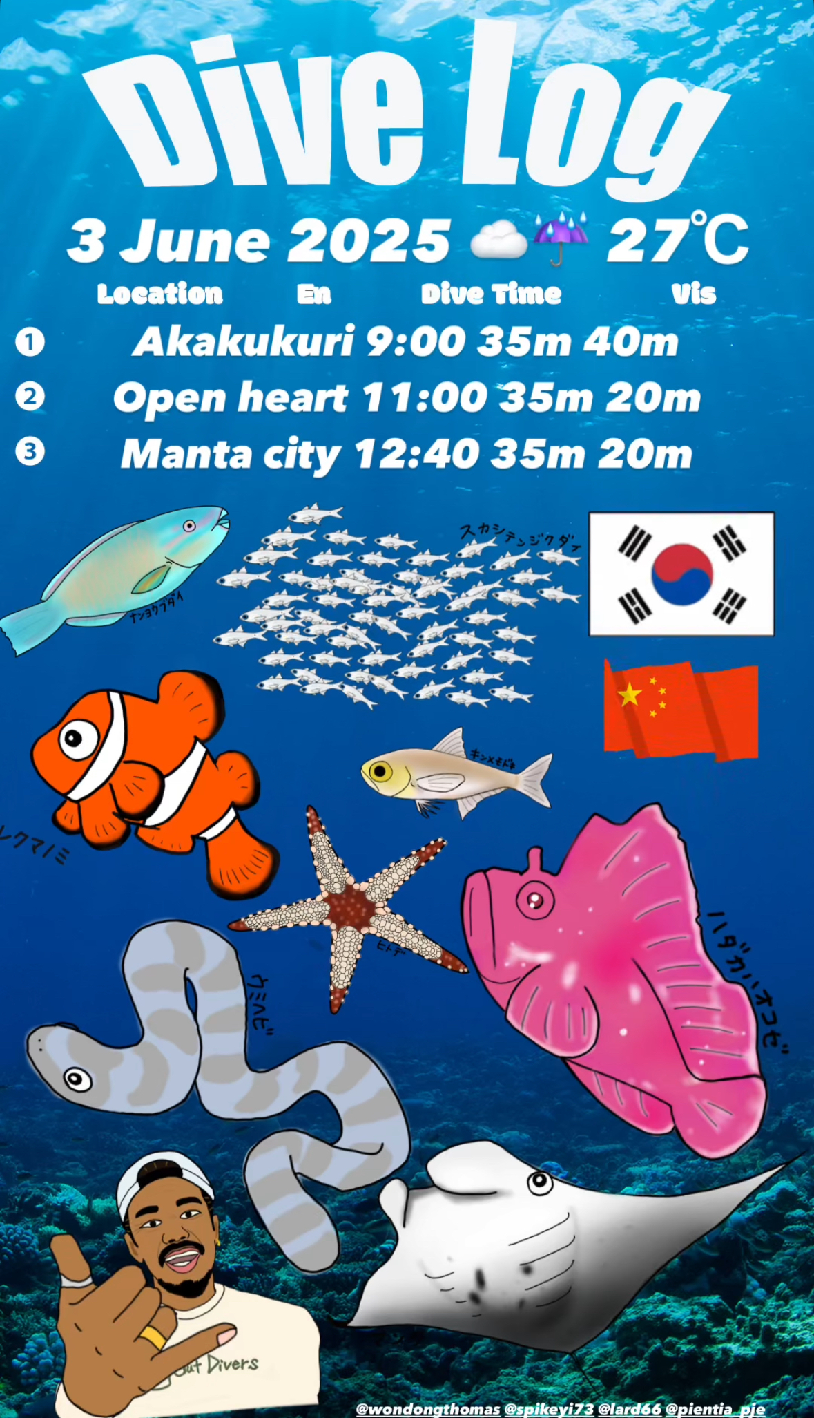 3 June 2025 Fun Diving 🇰🇷🇨🇳