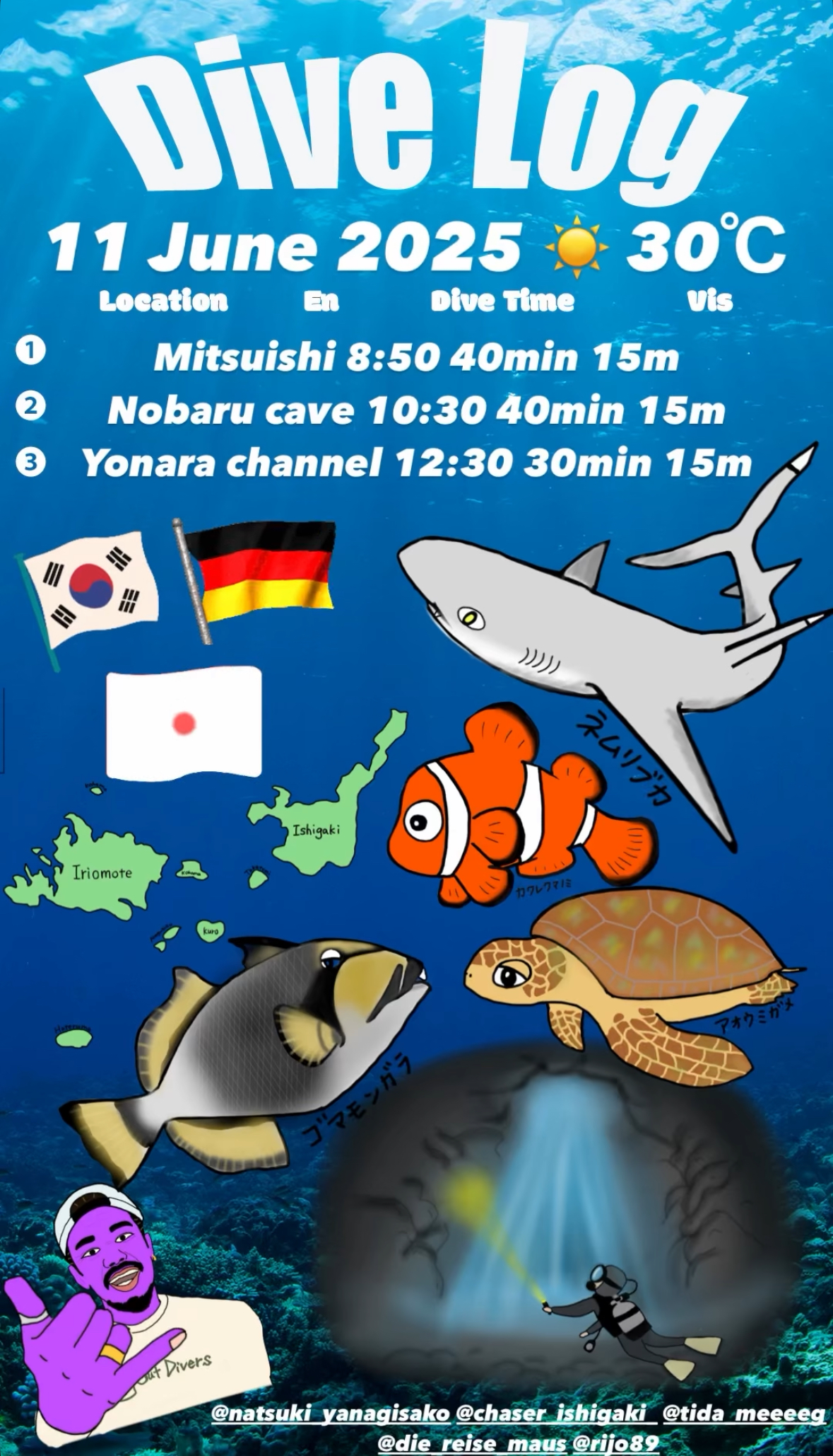 11 June 2025 Fun Diving 🇰🇷🇯🇵🇩🇪