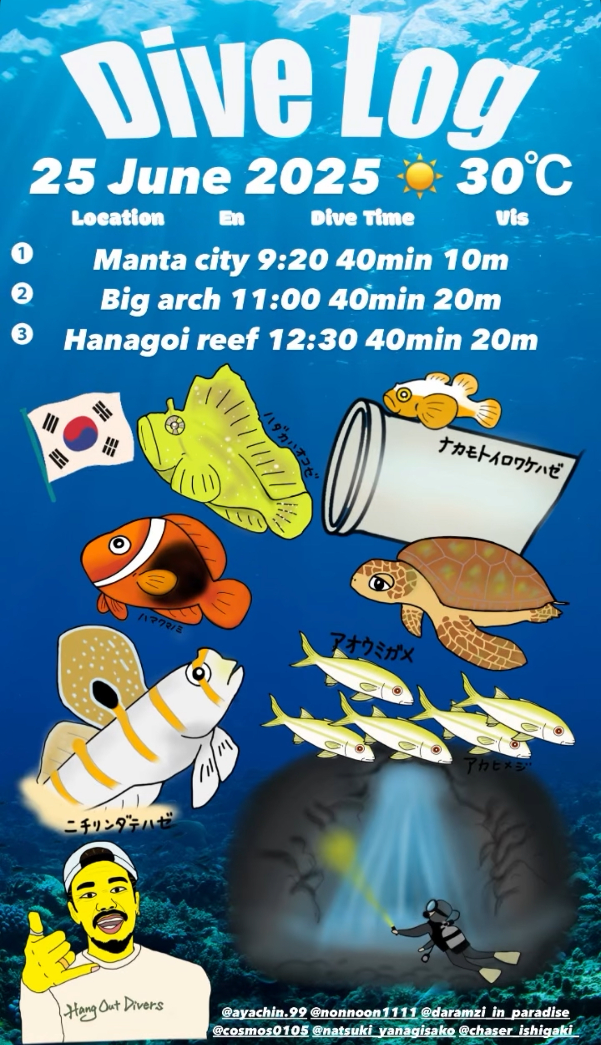 25 June 2025 Fun Diving 🇯🇵🇰🇷