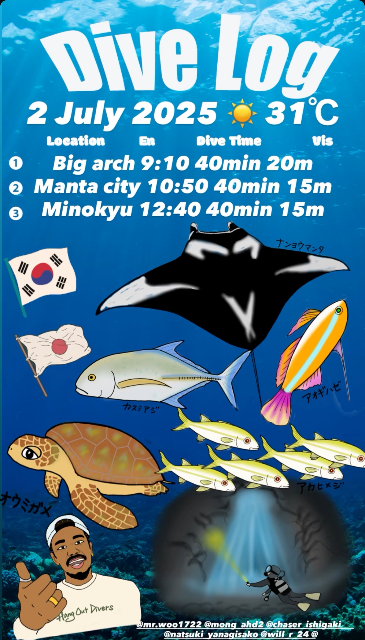 2 July 2025 Fun Diving 🇰🇷🇯🇵