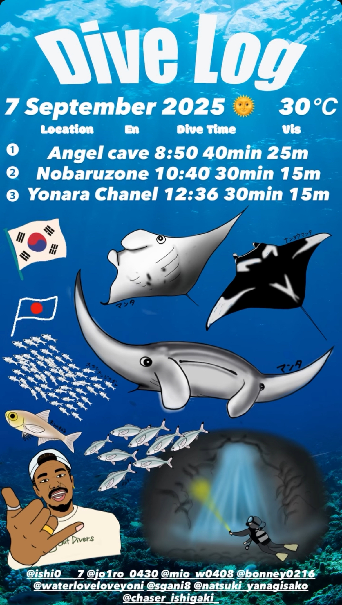 7 September 2025 Fun Diving 🇰🇷🇯🇵