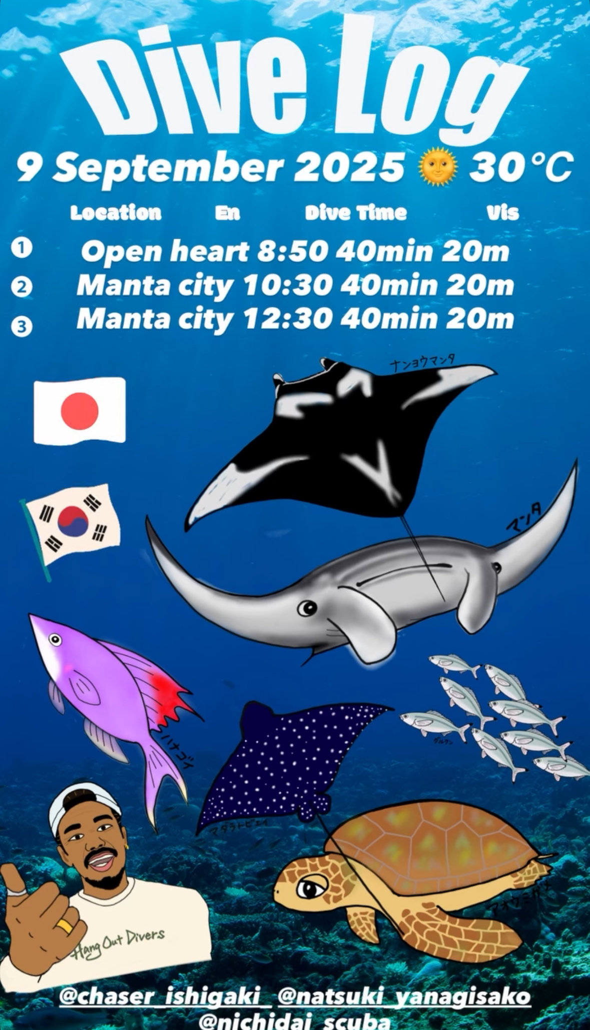 9 September 2025  Fun Diving  🇰🇷🇯🇵