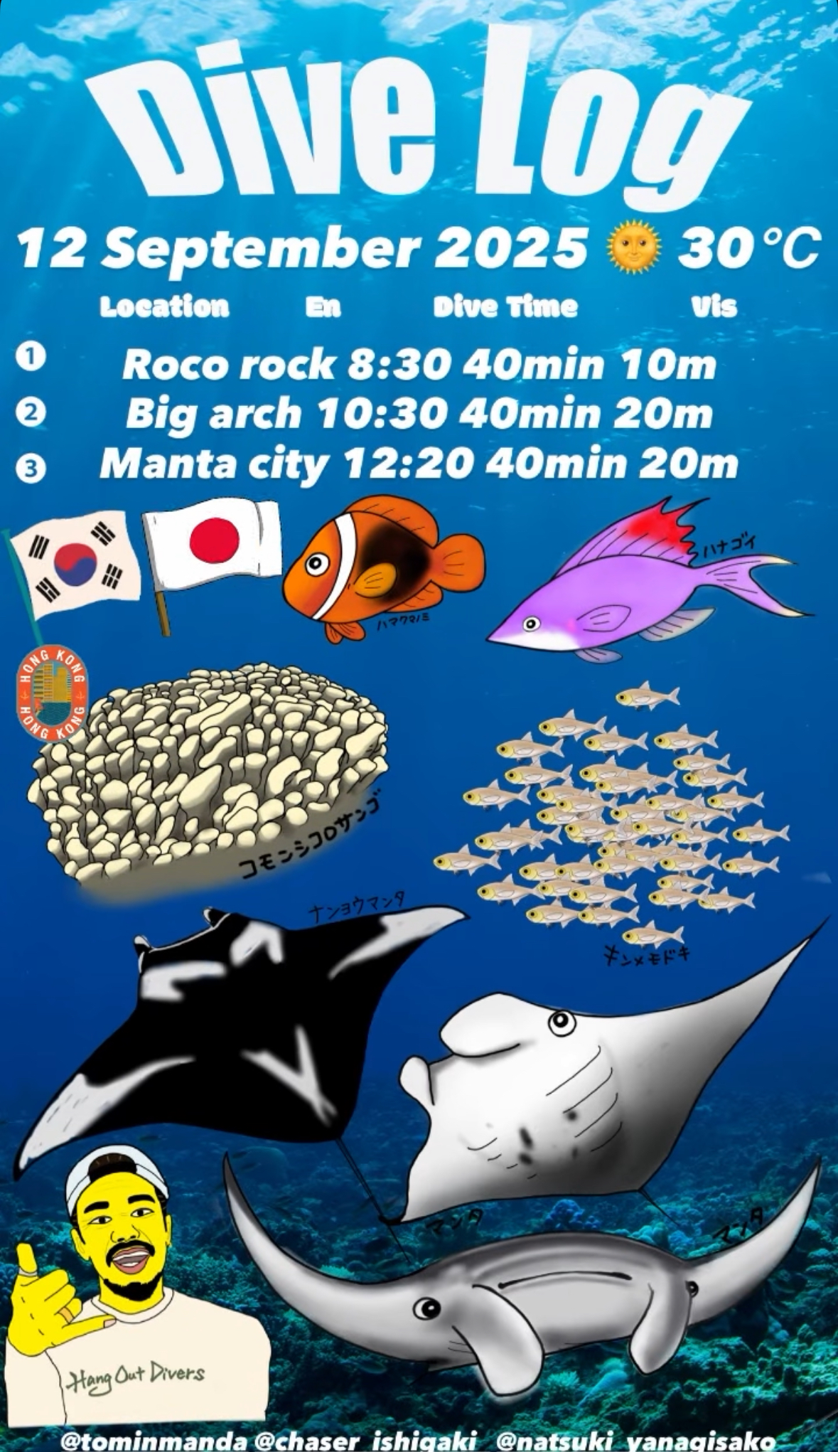 12 September 2025  Fun Diving  🇰🇷🇭🇰🇯🇵