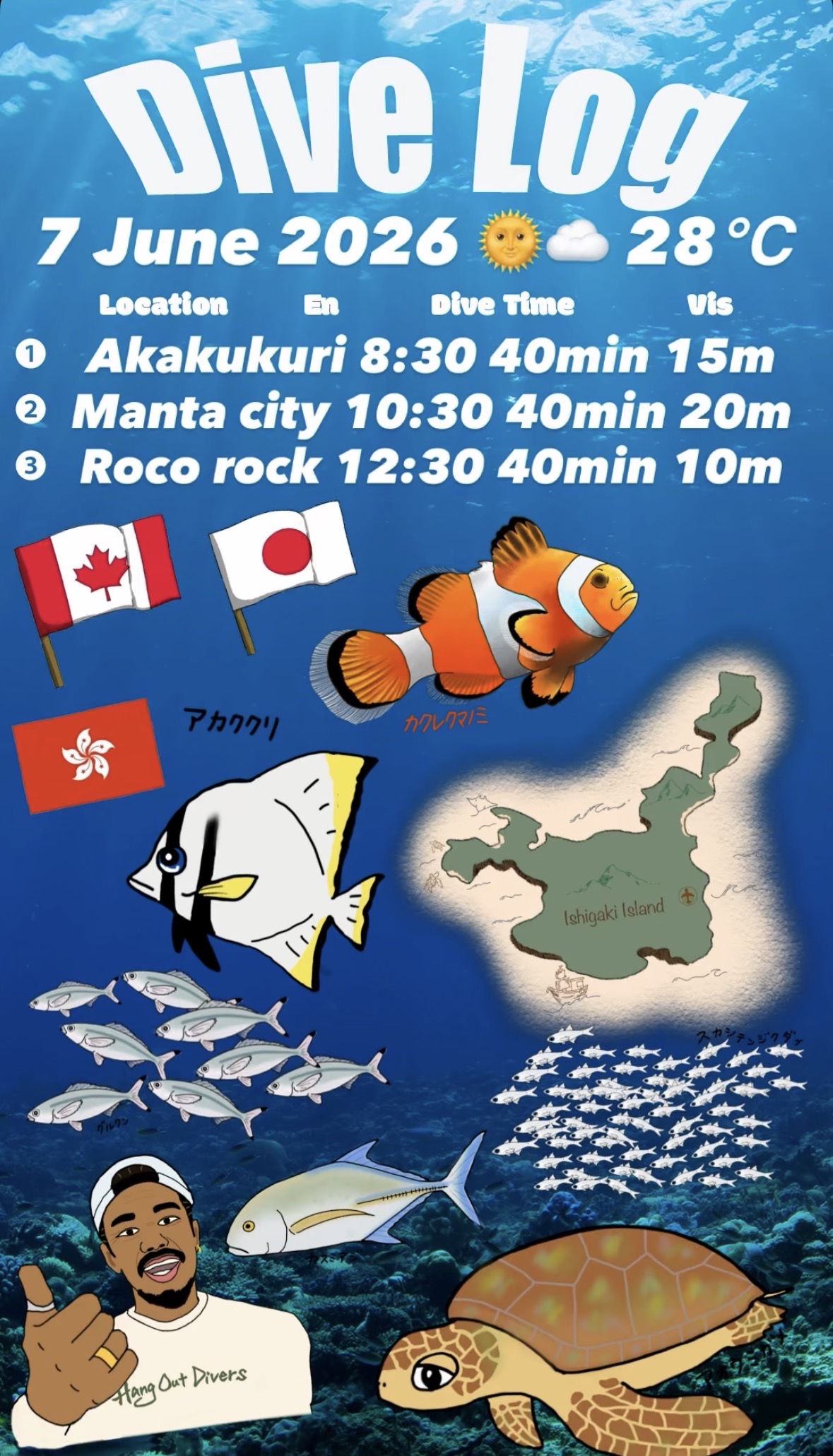7 June 2026 Fun Diving 🇯🇵🇭🇰🇨🇦