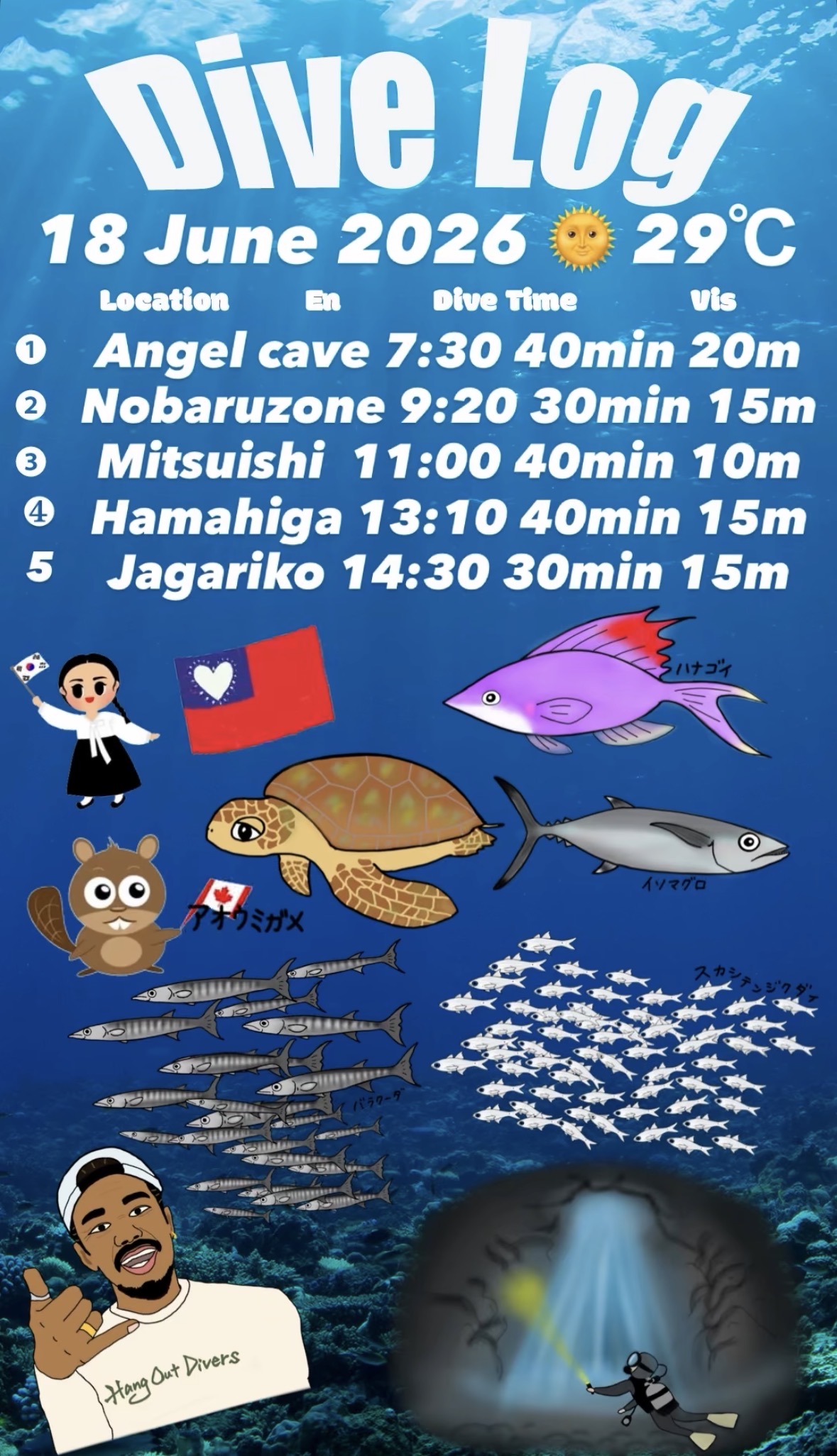 18 June 2026 Fun Diving 🇰🇷🇨🇦🇹🇼