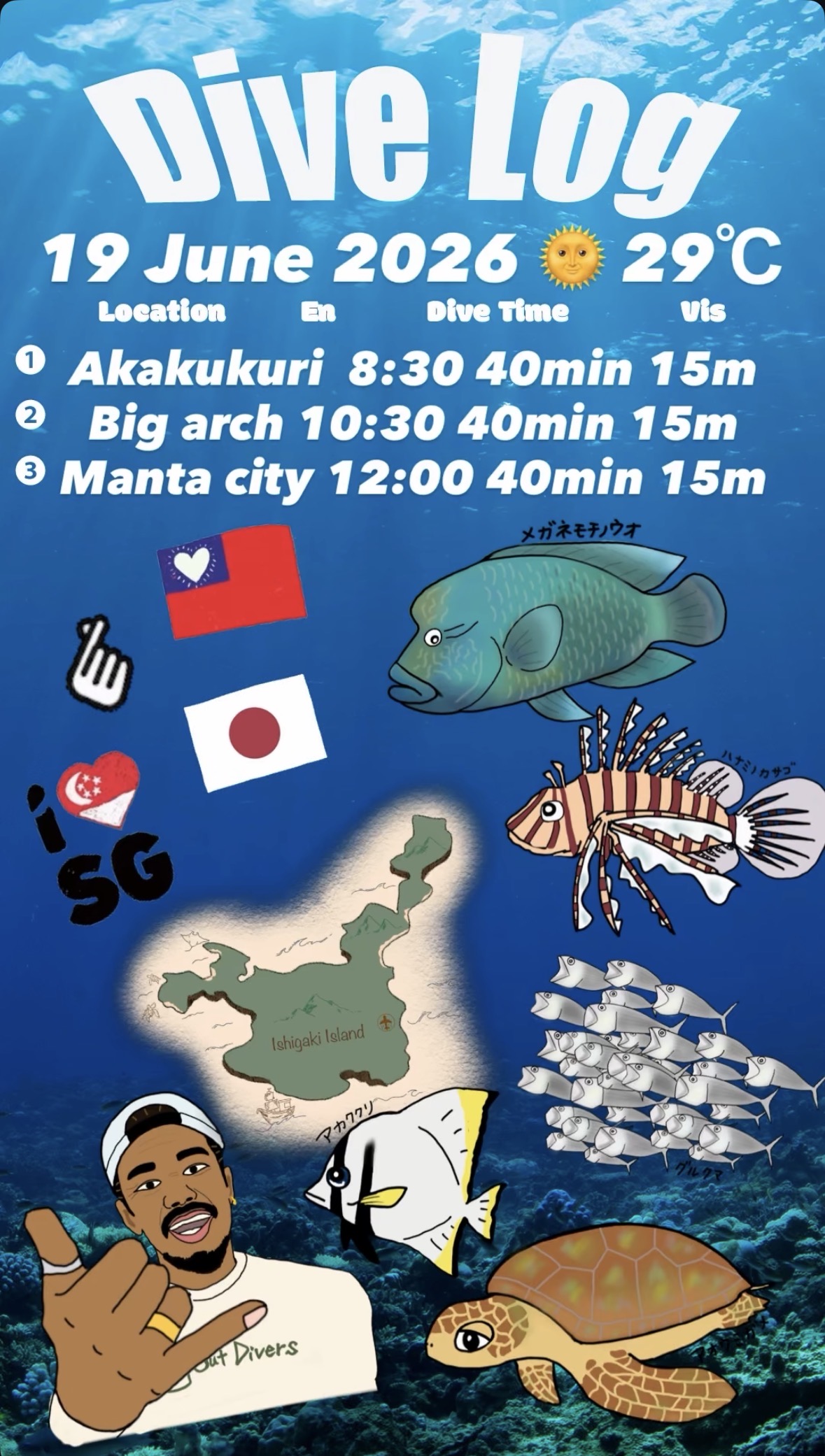 19 June 2026 Fun Diving 🇰🇷🇯🇵🇹🇼🇸🇬