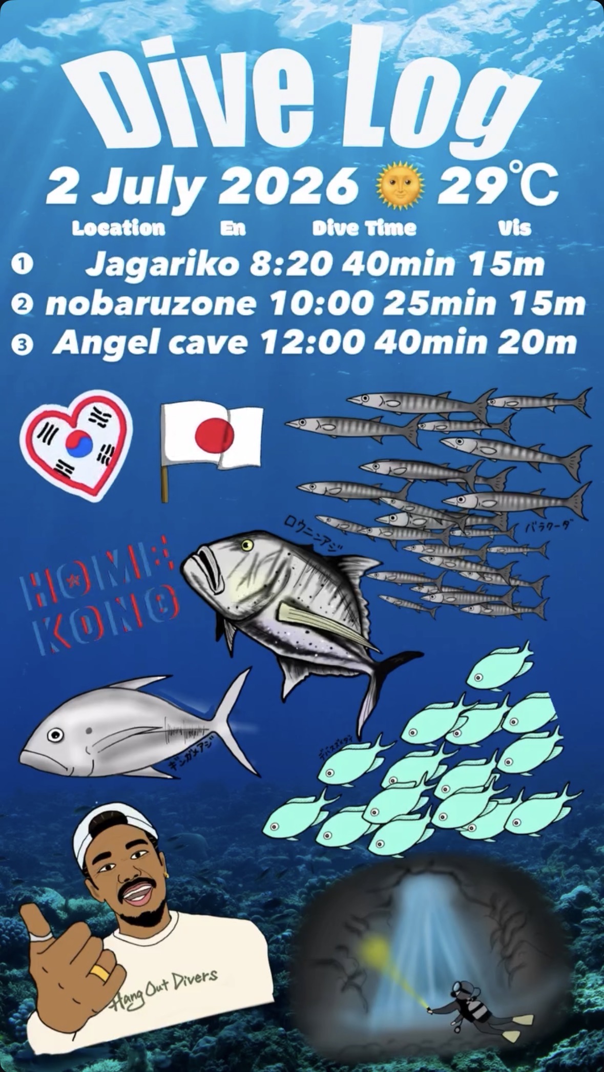 2 July 2026 Fun Diving 🇰🇷🇯🇵🇭🇰