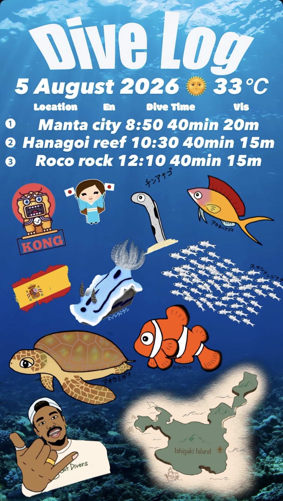 5 August 2026 Fun Diving 🇯🇵🇪🇸