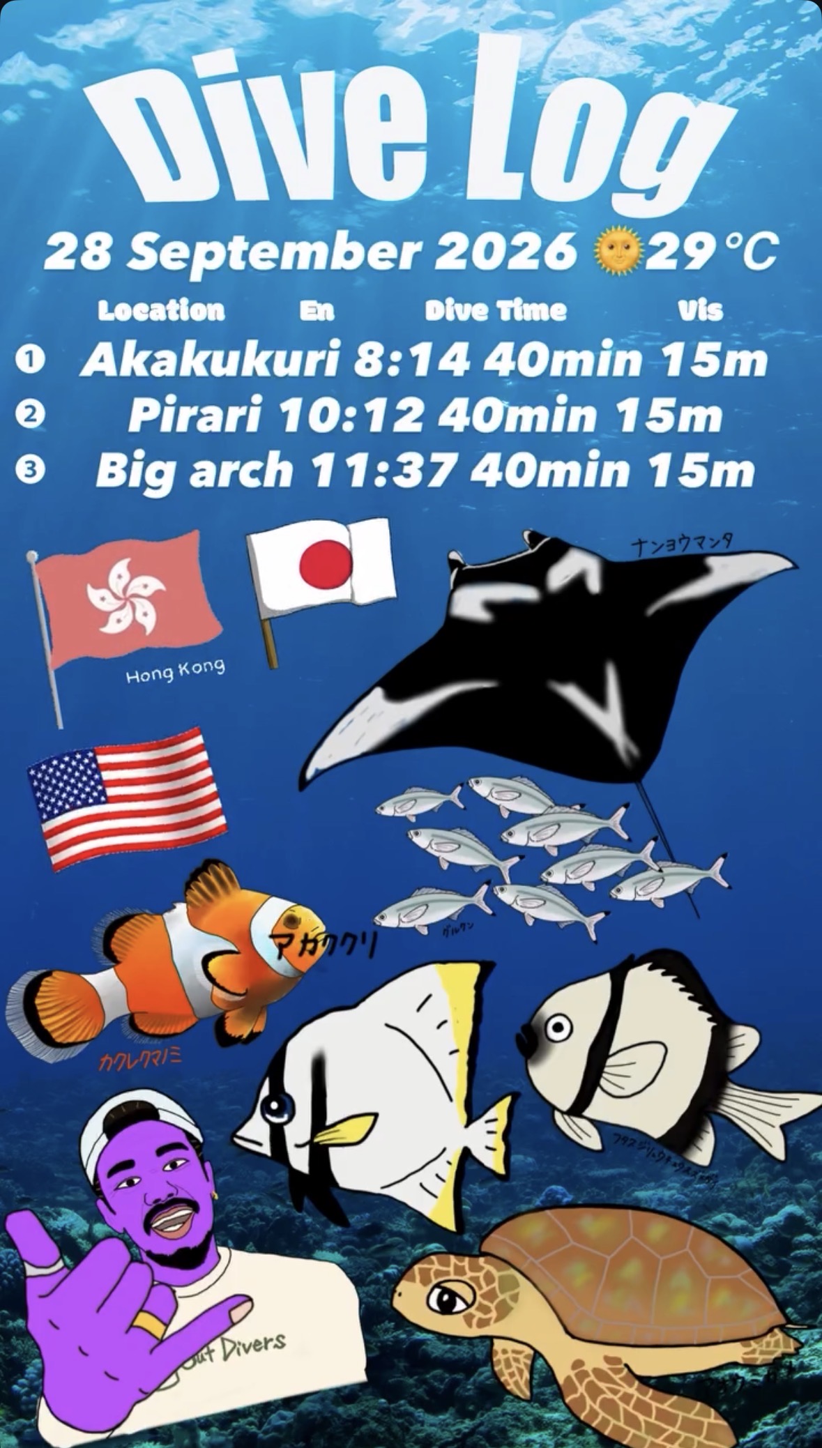 28 September 2026 Fun Diving 🇭🇰🇺🇸🇯🇵
