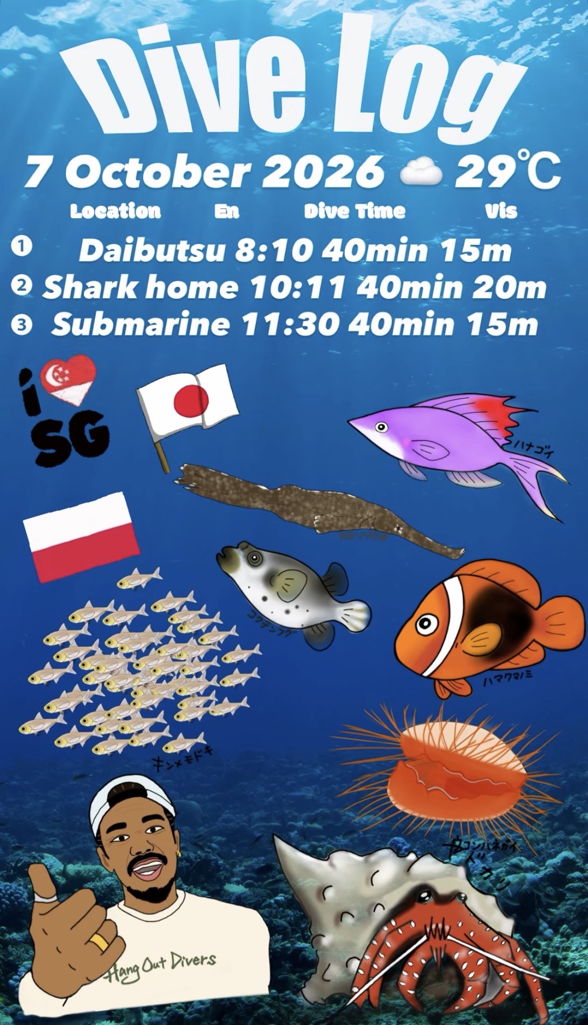 7 October 2026 Fun Diving 🇸🇬🇯🇵🇨🇦🇵🇱