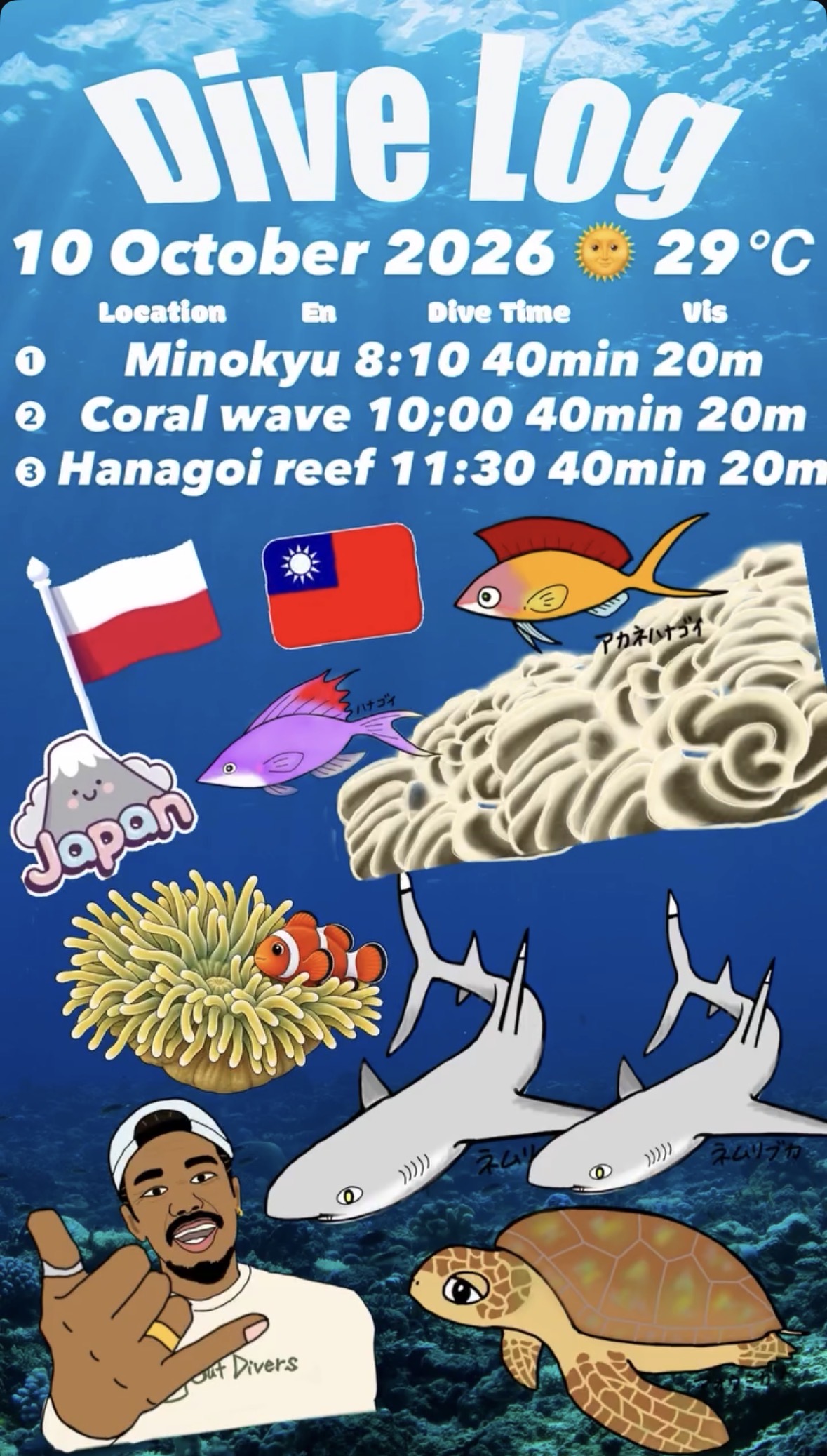 10 October 2026 Fun Diving 🇹🇼🇵🇱🇯🇵