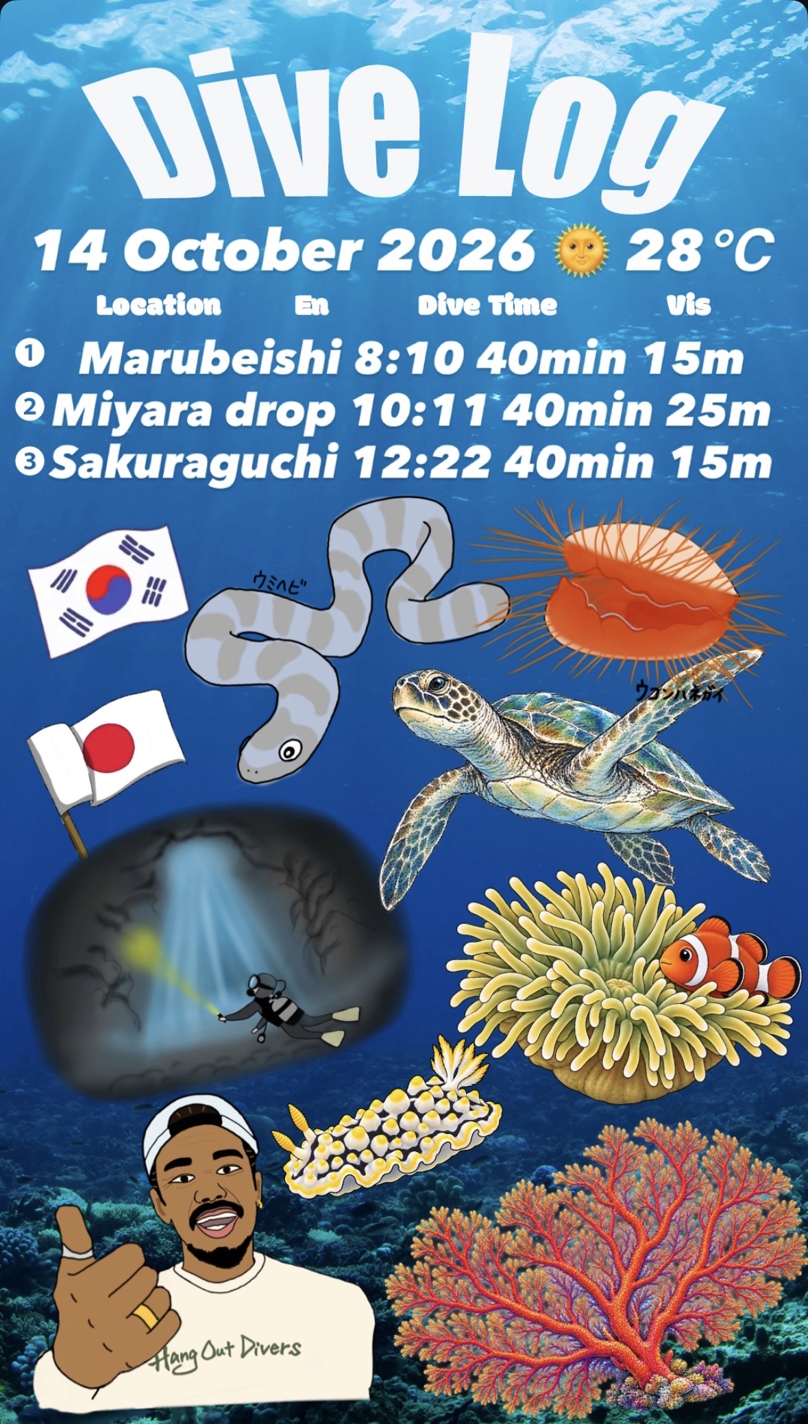 14 October 2026 Fun Diving 🇰🇷🇯🇵