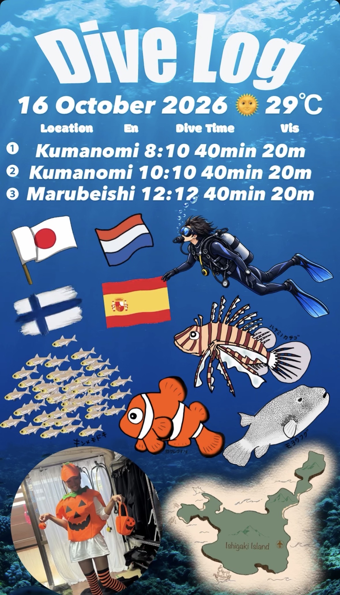 15 October 2026 Fun Diving 🇪🇸🇫🇮🇳🇱🇯🇵